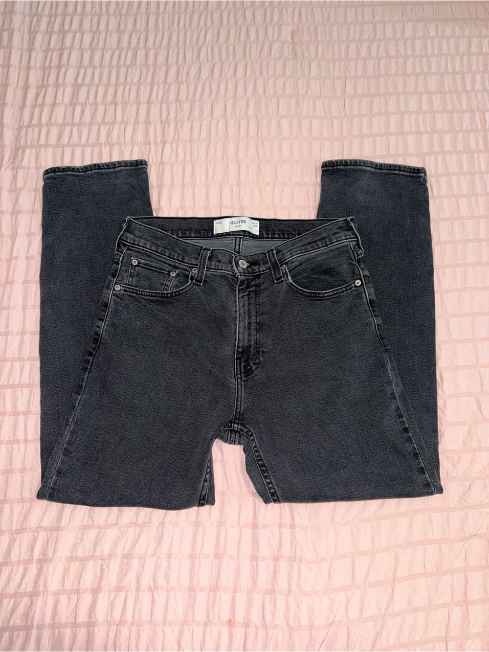 Mens Hollister Loose Black Wash Jeans 29x30